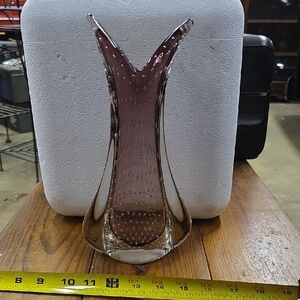 MURANO BULLICANTE Purple Glass Vase